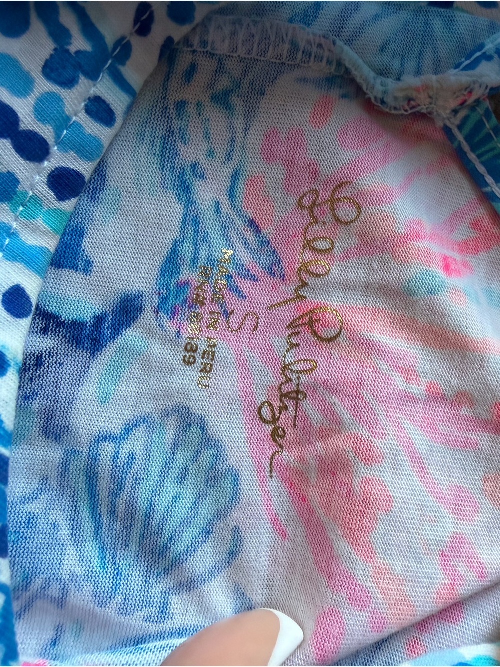 Lily Pulitzer Blue & Pink Floral Sundress small - Picture 6 of 8